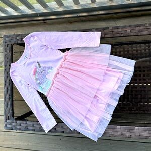 Carters Pink Unicorn Tulle Dress Size 5 T